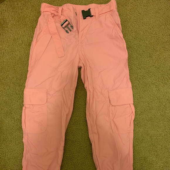 bright pink cargo pants